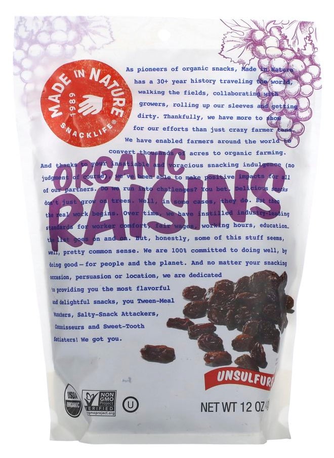 MADE IN NATURE - Organic Raisins 12 oz (340 g) - Image 1