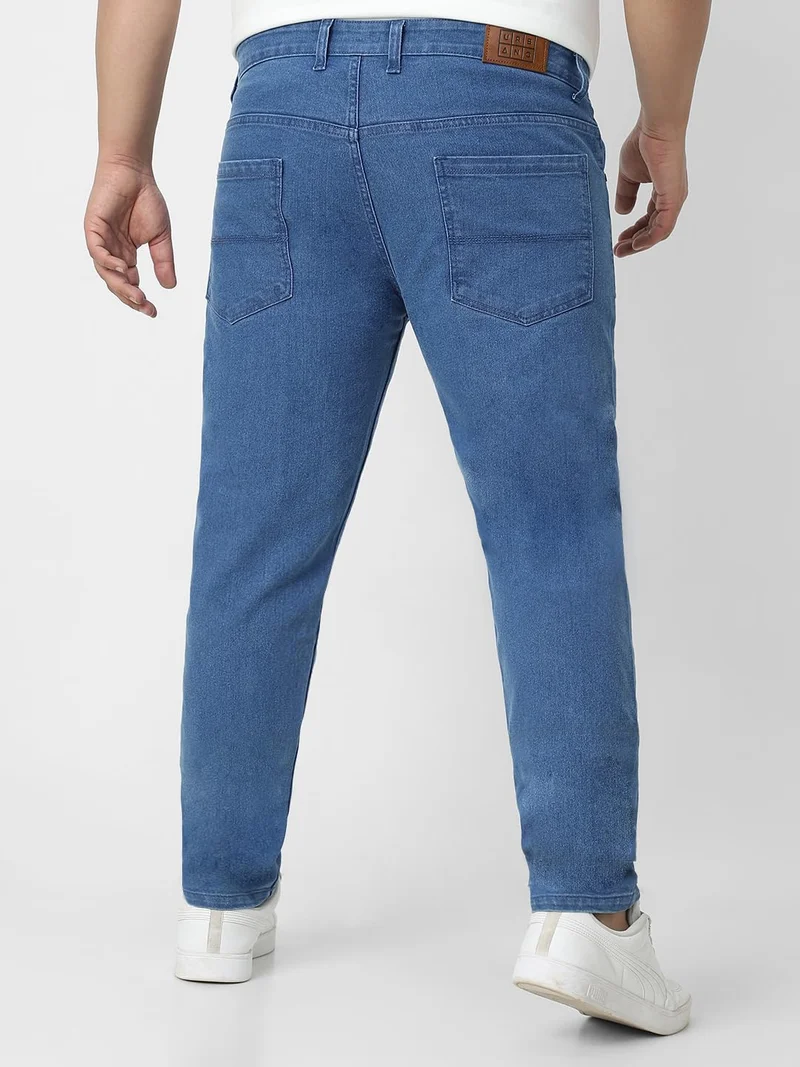 Urbano Fashion  Urbano Plus Men's Light Blue Regular Fit Denim Jeans Stretchable  | Best Price UAE