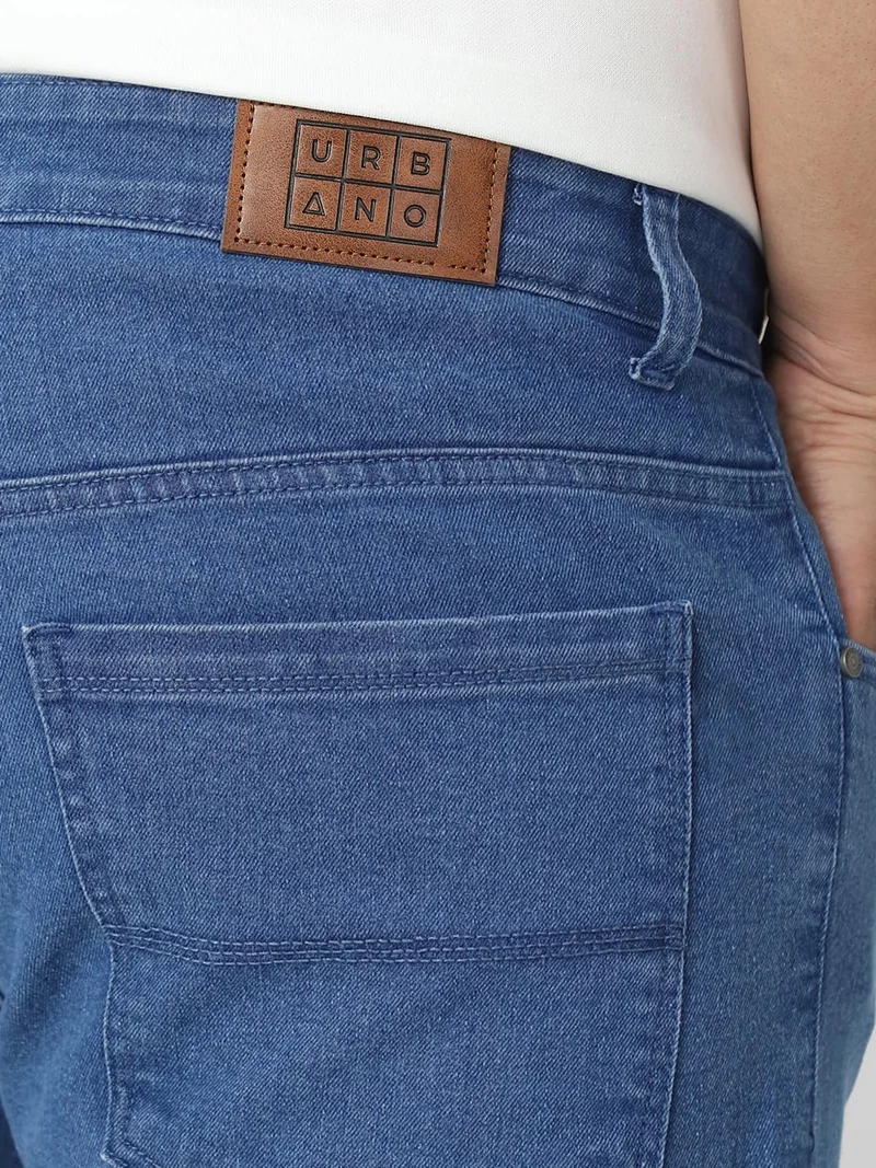 Urbano Fashion  Urbano Plus Men's Light Blue Regular Fit Denim Jeans Stretchable  | Best Price UAE