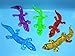 Ganjiang 5Pack Super Stretch Sticky Lizard Mochi Squishy ToysSoft Stress Relief Fidget Toys Goodie Bag StuffersClassroom PrizesBirthday GiftsParty Favors Transparency Series - Image 4