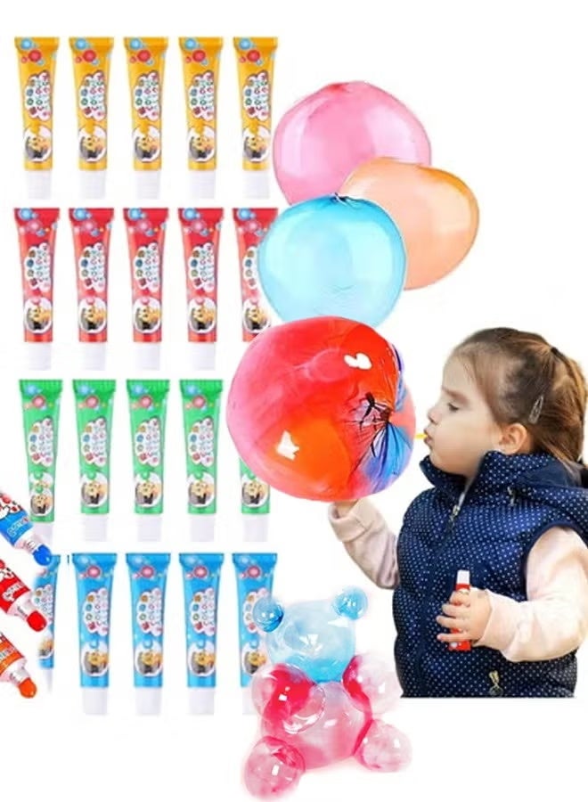 Arabest 20PCS Blow Plastic Bubbles Toy Set, Large Bubble Balloons Bubble Blowing Products Collection Kid-Friendly Bubble Blowing Toys for Kids Outside Party Birthday Gift Toddler Outdoor Toys(Random Number of Each Color) - Image 1