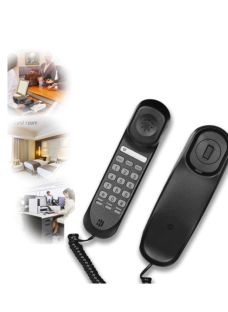 Y&D Corded Phone Landline, Wall Mountable, Handsets Answering Machine Supports Mute/Pause/Hold/Reset/Flash/Redial Functions for Home Hotel Office Bank Call Center - Image 1