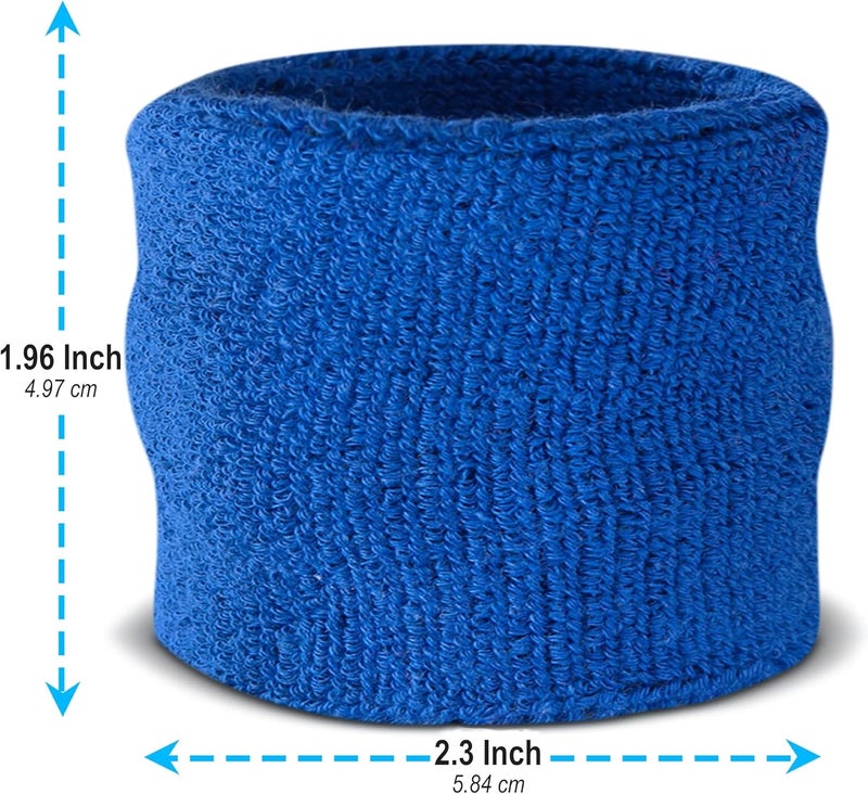 Suddora Kids Wrist Sweatbands - Athletic Cotton Terry Cloth Sports Wristbands for Kids (Pair) - Image 3
