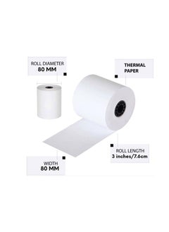 Kalon Thermal  Receipt Paper Rolls, 80 x 80mm Bill Ticket Printing for POS/Cash Register Receipt,  50 pcs Credit Card Machine, EPOS for  Hospitals, Hotels, Restaurants, Supermarkets, Convenience Stores Pack of  50 Rolls  - Image 2