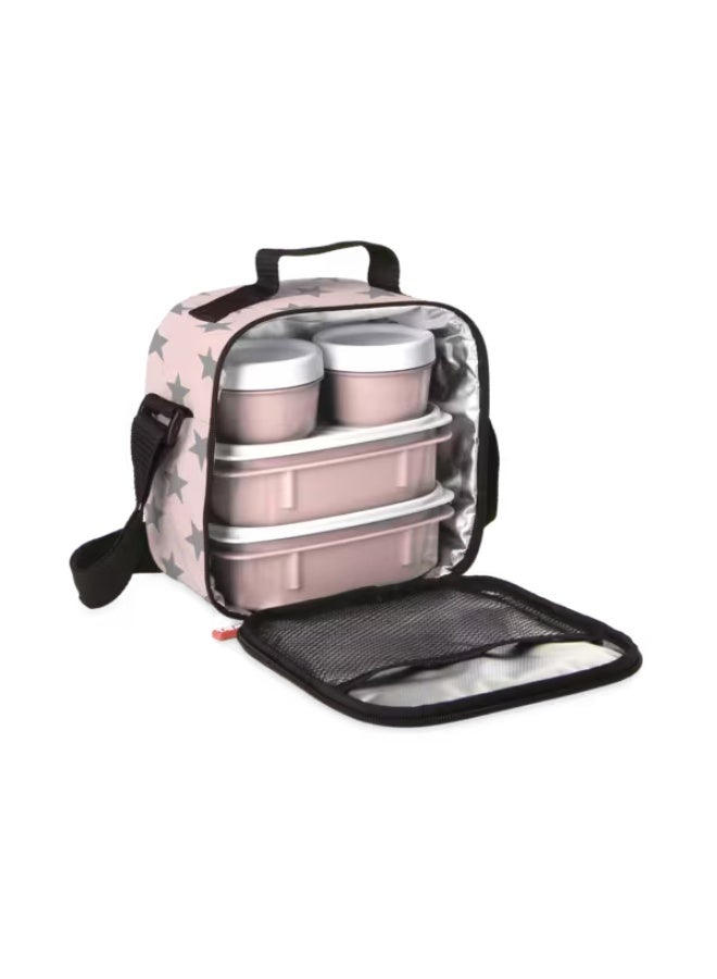 TATAY Urban Food Casual Stars High Quality Insulated Lunch Box Kit Pink 3 Liter - Image 1