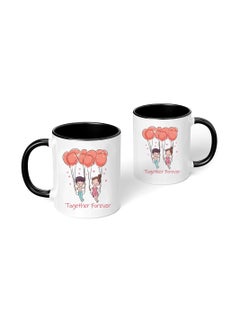 PRINTSHOP4ME Happy Valentine Day with a Black Two-Tone Coffee Mug - Perfect for Couples - Gift for Your Loved One - Gifts for Him Husband - Dad - Boyfriend on Valentines Day  - Image 2
