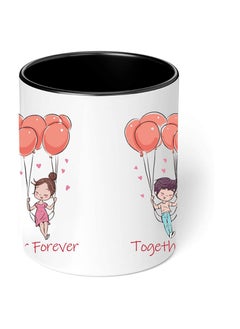 PRINTSHOP4ME Happy Valentine Day with a Black Two-Tone Coffee Mug - Perfect for Couples - Gift for Your Loved One - Gifts for Him Husband - Dad - Boyfriend on Valentines Day  - Image 4