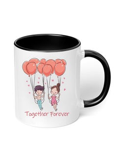 PRINTSHOP4ME Happy Valentine Day with a Black Two-Tone Coffee Mug - Perfect for Couples - Gift for Your Loved One - Gifts for Him Husband - Dad - Boyfriend on Valentines Day  - Image 5