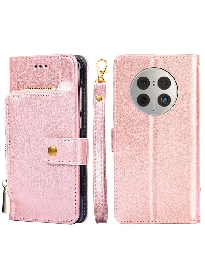 S-TOP Case For Huawei Mate 50 Pro Zipper Bag Flip Leather Phone Case - Image 1