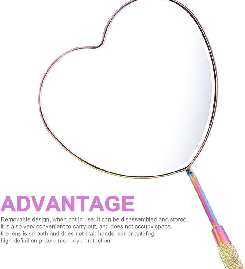 FAVOMOTO Heart-Shaped Eyelash Viewing Glass for Lash Extension, Colored Handheld Eyelash Grafting Tool for Professional Lash Technicians - Image 2