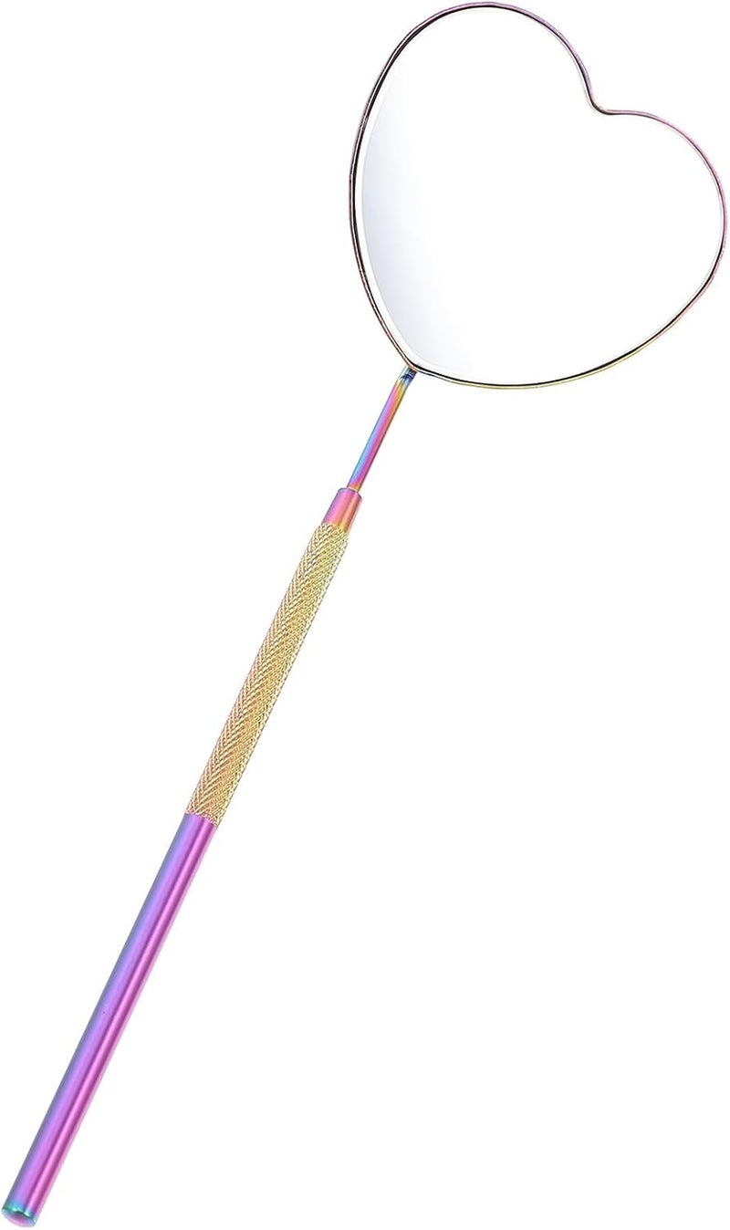 FAVOMOTO Heart-Shaped Eyelash Viewing Glass for Lash Extension, Colored Handheld Eyelash Grafting Tool for Professional Lash Technicians - Image 1