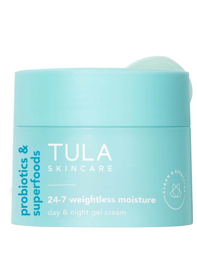 TULA TULA Skin Care 24-7 Weightless Moisture Hydrating Day & Night Cream - Anti-Aging Lightweight Gel Cream Moisturizer for Face, Contains Watermelon & Blueberry Extract 