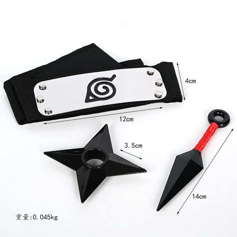 Ninja Props Bag Naruto Bitter Without Flagwood Kakashi Role Playing Suit Gloves Headband Sasuke 1# suit - Image 3