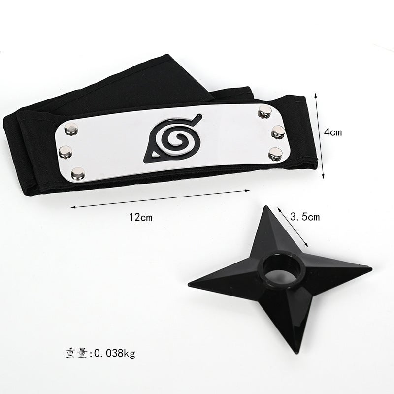 Ninja Props Bag Naruto Bitter Without Flagwood Kakashi Role Playing Suit Gloves Headband Sasuke 1# suit - Image 4