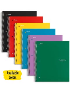 Five Star Five Star Spiral Notebook - 1 Subject, Wide Ruled, 100 Sheets, 10.5" x 8" (26.6 x 20.3 cm), Assorted Plastic Cover  - Image 1