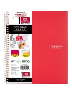 Five Star Five Star Spiral Notebook - 1 Subject, Wide Ruled, 100 Sheets, 10.5" x 8" (26.6 x 20.3 cm), Assorted Plastic Cover  - Image 2