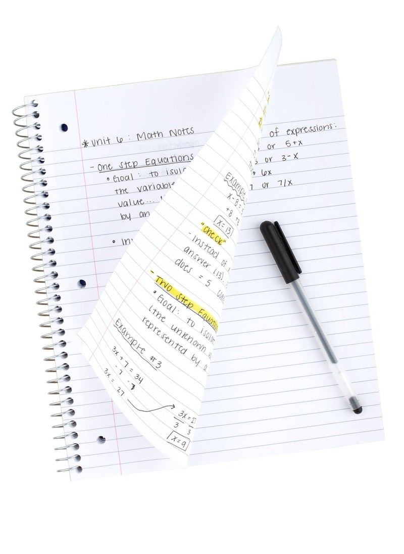Five Star - Five Star Spiral Notebook - 1 Subject, Wide Ruled, 100 Sheets, 10.5" x 8" (26.6 x 20.3 cm), Assorted Plastic Cover - Image 1