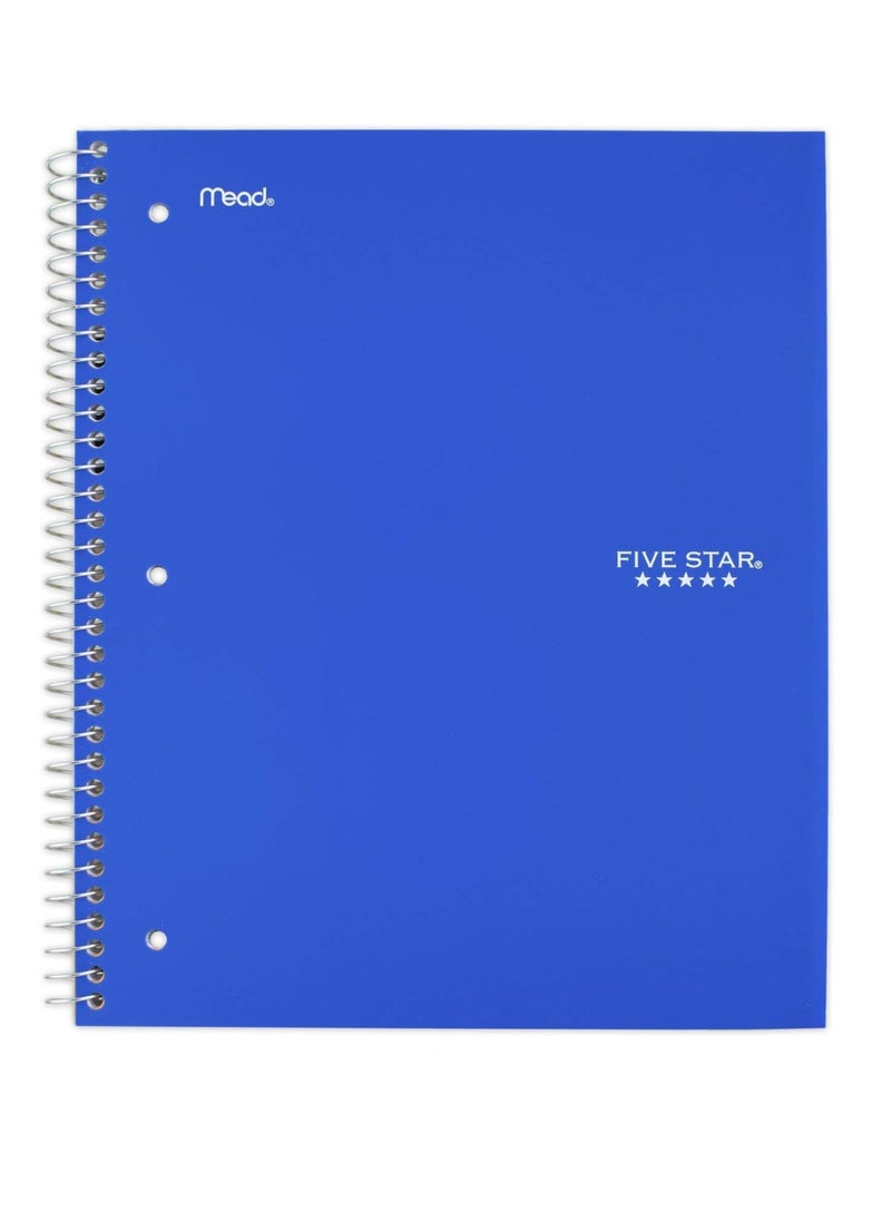 Five Star - Five Star Spiral Notebook - 1 Subject, Wide Ruled, 100 Sheets, 10.5" x 8" (26.6 x 20.3 cm), Assorted Plastic Cover - Image 1