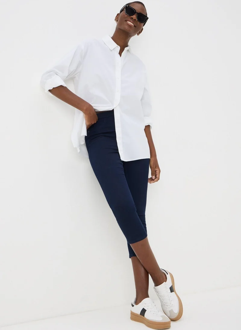 Matalan Blue Rosie Rinsewash Cropped Jeggings