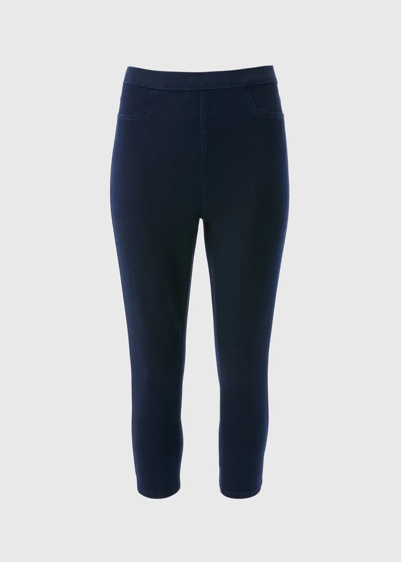 Matalan Blue Rosie Rinsewash Cropped Jeggings