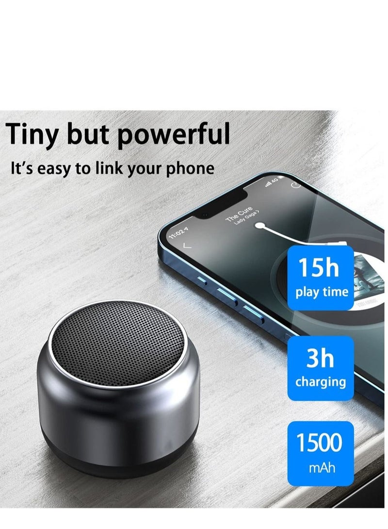 Captaintech Mini Speakers, IPX5 Waterproof Speakers Portable Wireless Speaker, Mini Speaker with 5W Loud Sound, Rich Bass, Built-in Speakerphone, 15H Play time, Handsfree Call, TWS Supported, for iPhone Samsung - Image 2