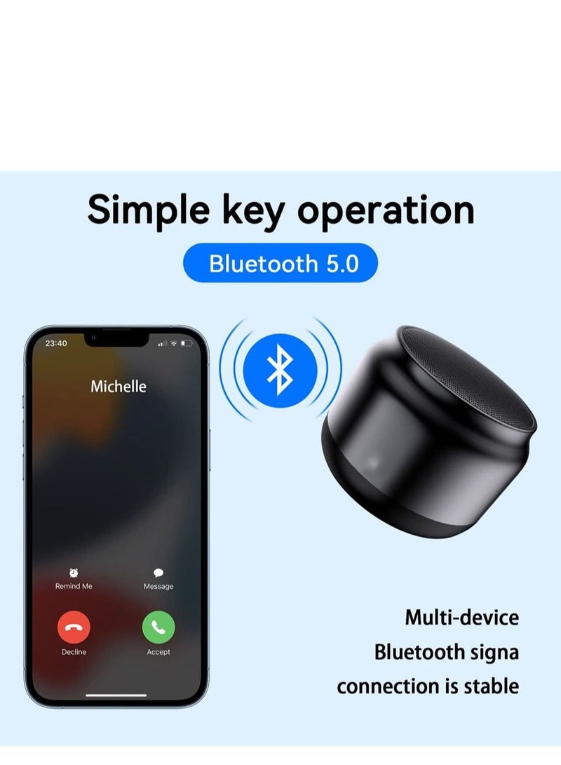 Captaintech Mini Speakers, IPX5 Waterproof Speakers Portable Wireless Speaker, Mini Speaker with 5W Loud Sound, Rich Bass, Built-in Speakerphone, 15H Play time, Handsfree Call, TWS Supported, for iPhone Samsung - Image 3