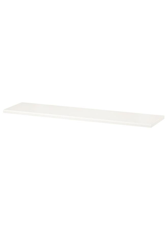 Shelf, white stained aspen, 120x30 cm - Image 1