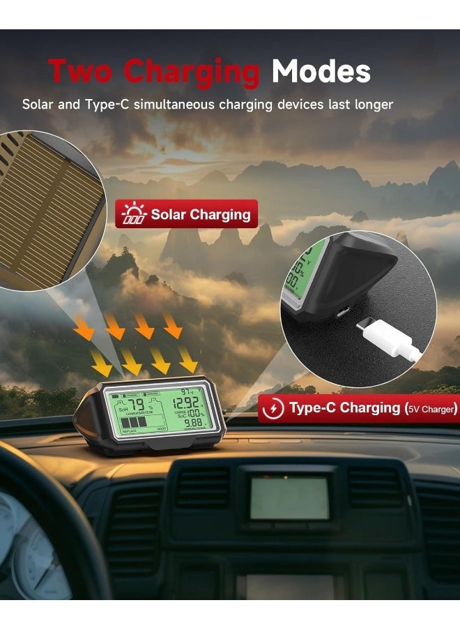 أنسيل 12V Car Battery Tester Monitor, 433MHZ Wireless Transmission 12V Automotive Battery Load Tester with Cranking, Charging, Voltage, Temperature Test for Car Truck RV ATV SUV Boat Etc - Image 3