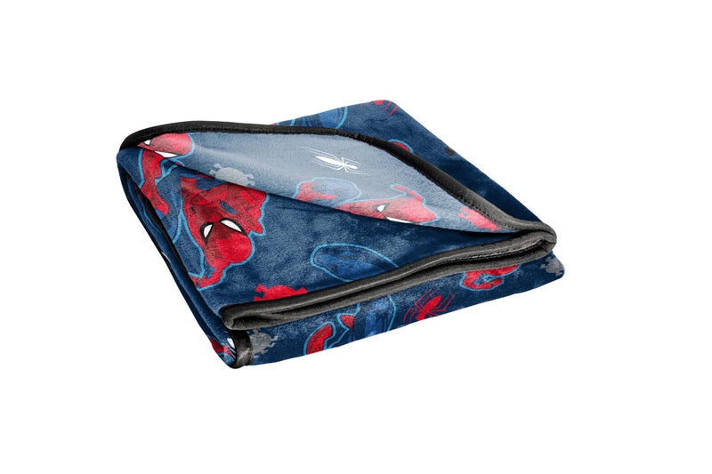 Jay Franco Marvel Spiderman Plush Throw Blanket - Measures 50 x 60 Inches - Kids Super Soft Blue Fleece Superhero Bedding - Image 4