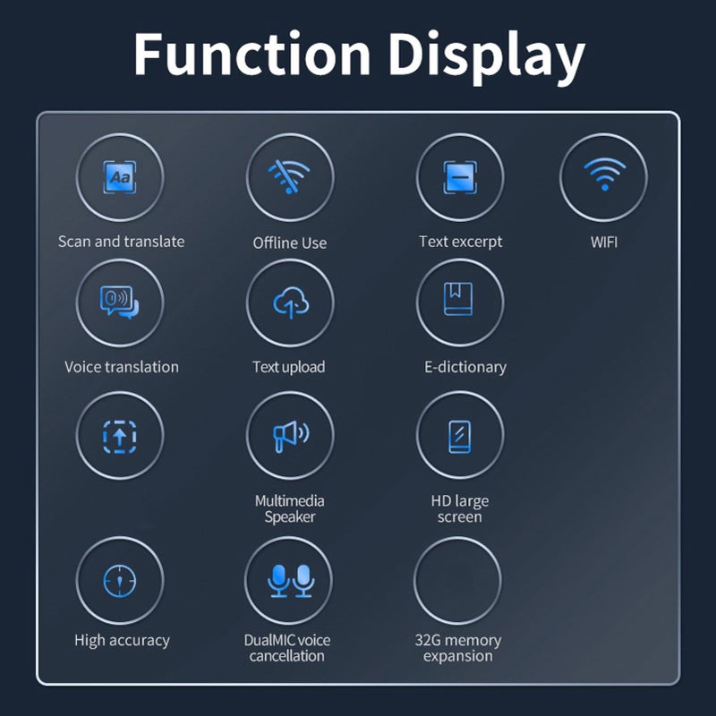 قلم ماسح ضوئي محمول للترجمة اللغوية بشاشة تعمل باللمس عالية الدقة مصنوع من مادة ABS للمسافرين - Image 3