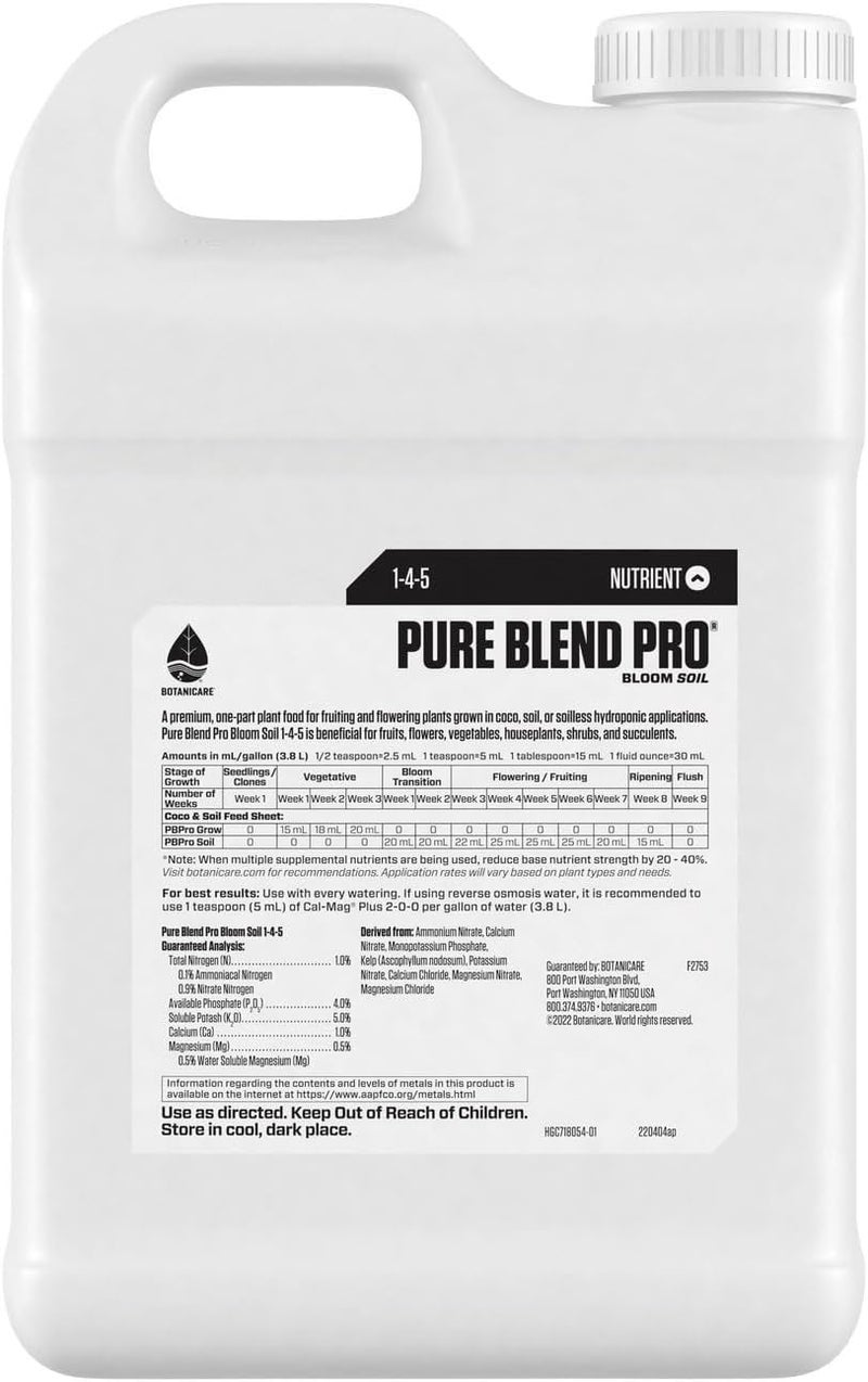 Botanicare Pure Blend Pro Bloom Soil Nutrient for Fruit and Flowers 145 25 gal - Image 2