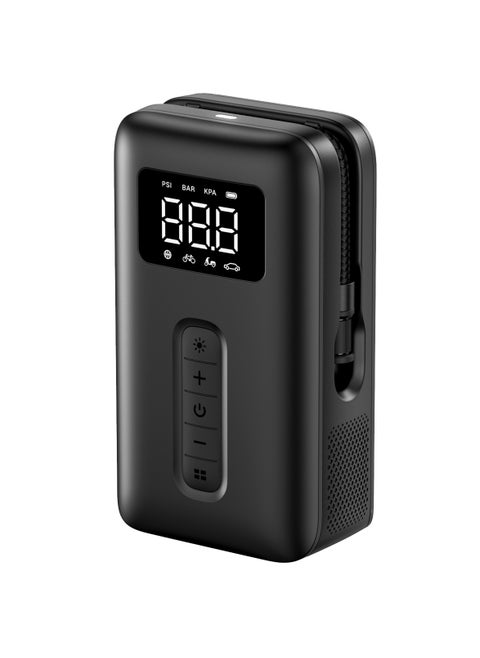 Automatic Tire Inflator Portable Air Compressor External Power Free Multi-Devices Support & USB C Rechargeable Easy Operate Compatible With Car, Kind of Balls, Bike, Swimming Ring（Adapter Attached）