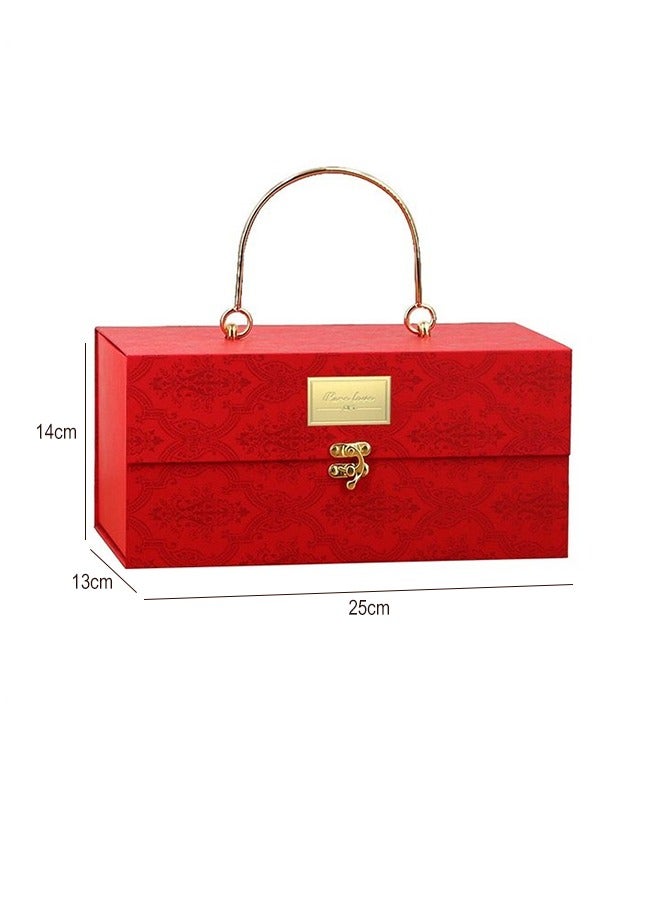 Luxury Gift Box with Lock - 25 x 13 x 14 cm | Perfect for Holiday Gifts, Weddings, Birthdays, Mother's Day  Father's Day - Image 3