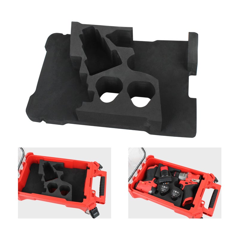 A AIRMACHIN Packout Organizer Insert Liner, EVA Protection for M12 Gen 3 Drill Driver, Black, 48-22-8435 - Image 2