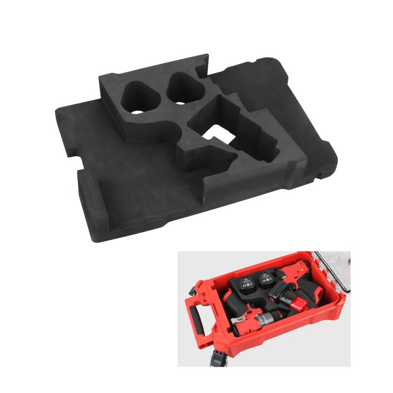 A AIRMACHIN Packout Organizer Insert Liner, EVA Protection for M12 Gen 3 Drill Driver, Black, 48-22-8435 - Image 1