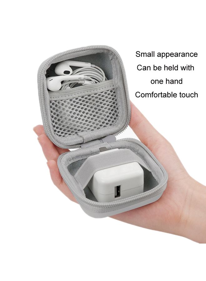 HuHa Baona BN-F003 Leather Digital Headphone Cable U Disk Storage Bag, Specification: Rectangular Black  - Image 3