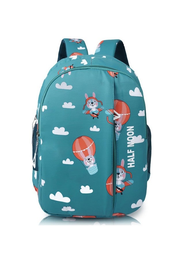 هاف مون حقائب مدرسية للجنسين من Half Moon Bunny للصف 1-4 للأولاد والبنات حقيبة/حقيبة ظهر للحضانة وحقيبة ظهر للمدرسة وحقيبة ظهر للنزهة للأولاد والبنات في المدرسة (أزرق فاتح) - Image 1