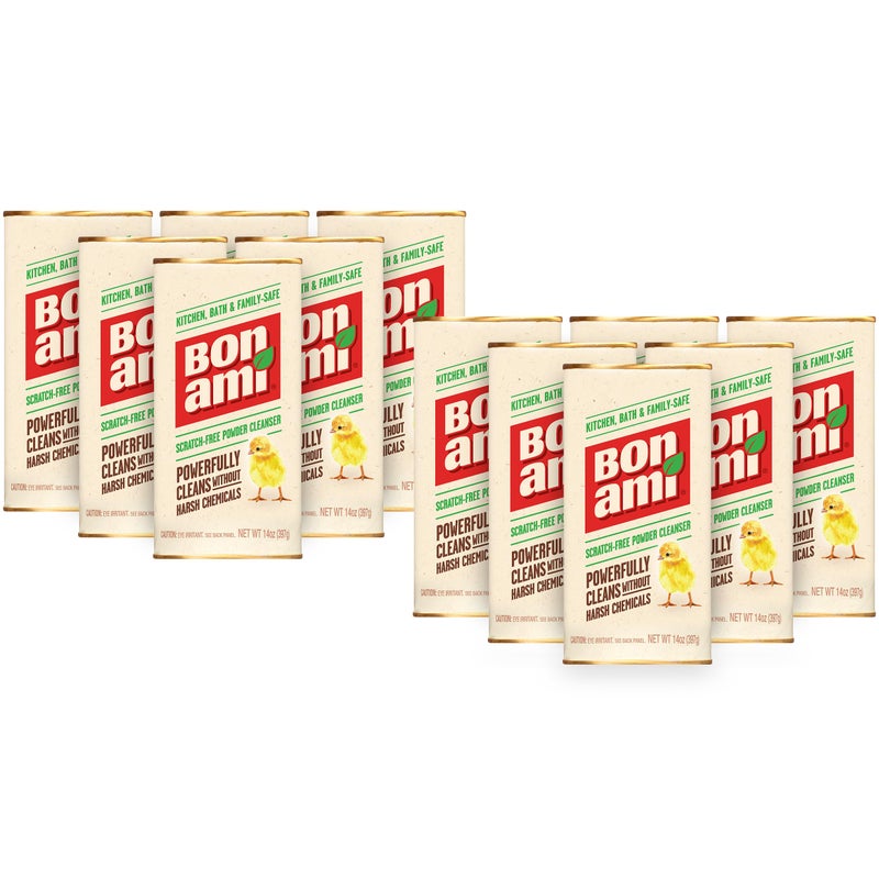 BON AMI Powder Cleanser for Kitchens Bathrooms All types of Surfaces Cleans Grime Dirt Polishes Surfaces Absorbs Odors 12 Pack - Image 3