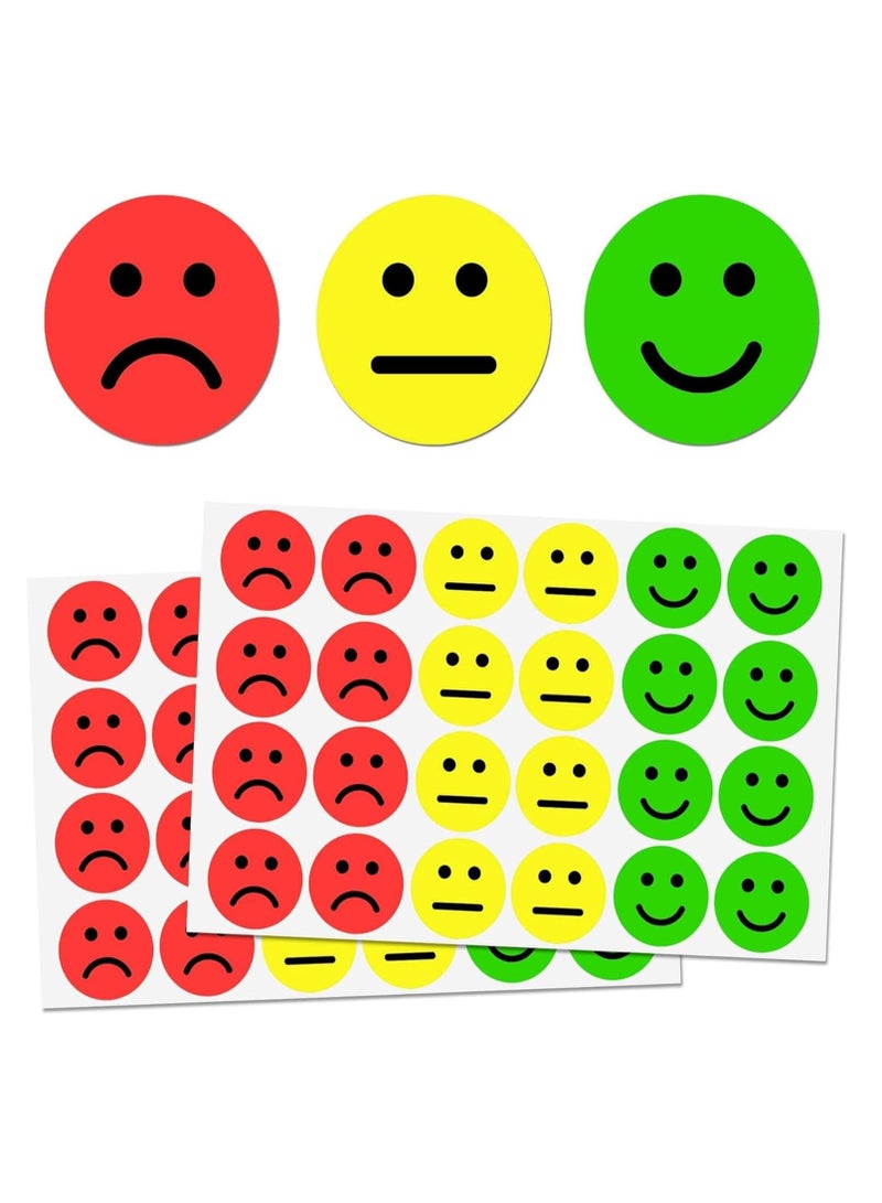 FengSVMA Happy Face Stickers,1200 Pcs Motivational Stickers, 2.5cm Incentive Behavior Sticker Set, Emotion Stickers, Smile Face Stickers, Round Cartoon Labels for Students All Class - Image 1