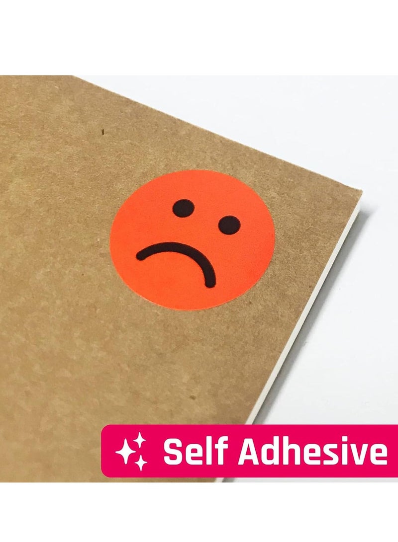 FengSVMA Happy Face Stickers,1200 Pcs Motivational Stickers, 2.5cm Incentive Behavior Sticker Set, Emotion Stickers, Smile Face Stickers, Round Cartoon Labels for Students All Class - Image 4