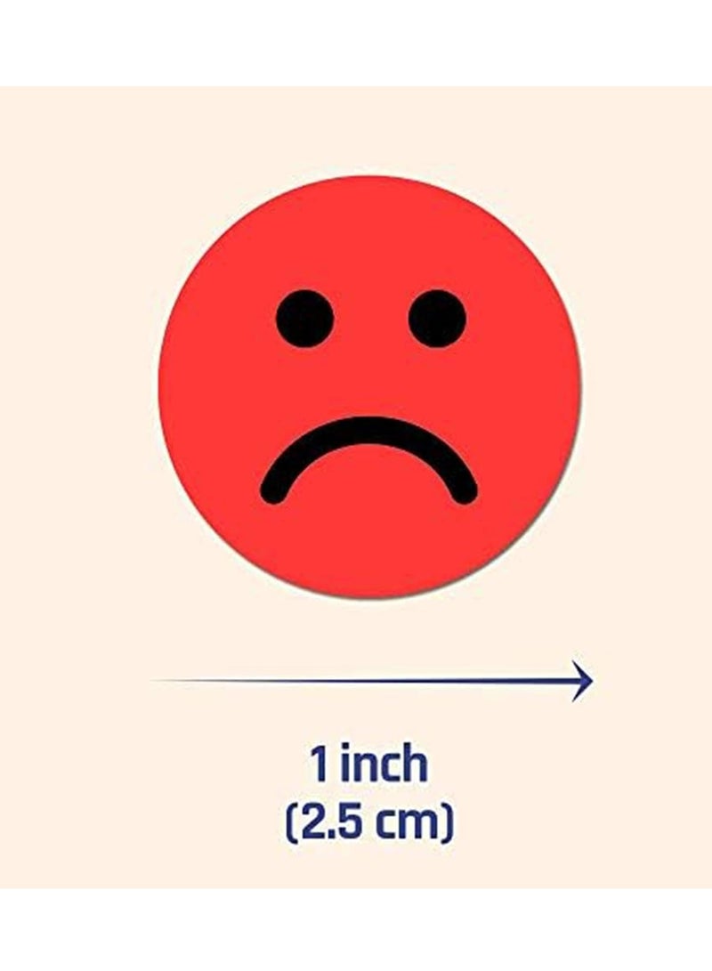 FengSVMA Happy Face Stickers,1200 Pcs Motivational Stickers, 2.5cm Incentive Behavior Sticker Set, Emotion Stickers, Smile Face Stickers, Round Cartoon Labels for Students All Class - Image 5