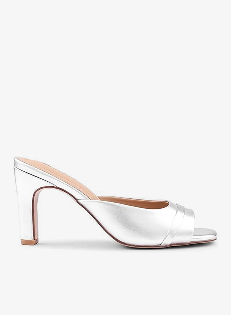 Cuple Women Open Toe Mule Heels