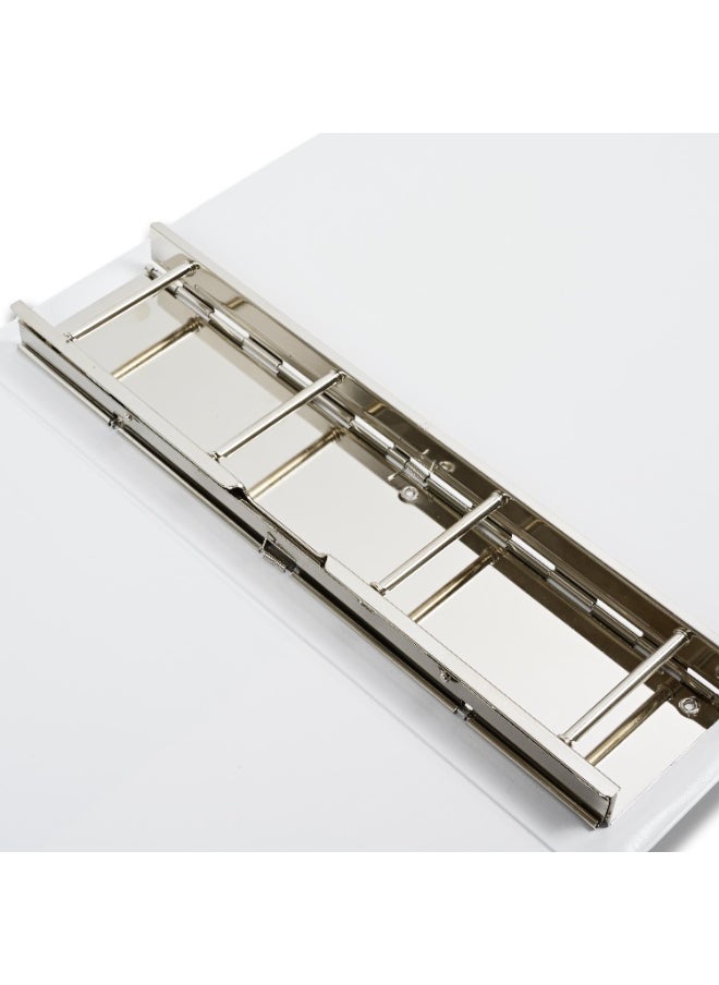 FIS Pipe Binder Clip, A4 Size(210x297mm), 4 Pipe Clip, 60mm Binder Pipe Clip Spine, Up to 550 Sheets Capacity, Packet of 2 Pieces, White Color, with PVC Pocket-FSBD2260  - Image 4