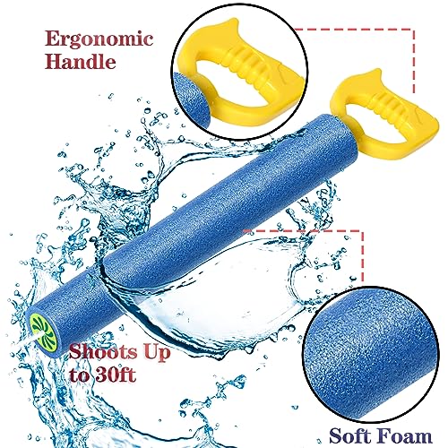 OKGD 4-Pack Water Blaster Soaker Guns Set,15'' Water Guns with Plastic Handle Outdoor Swimming Pool Beach Summer Fun Party Games - Image 3