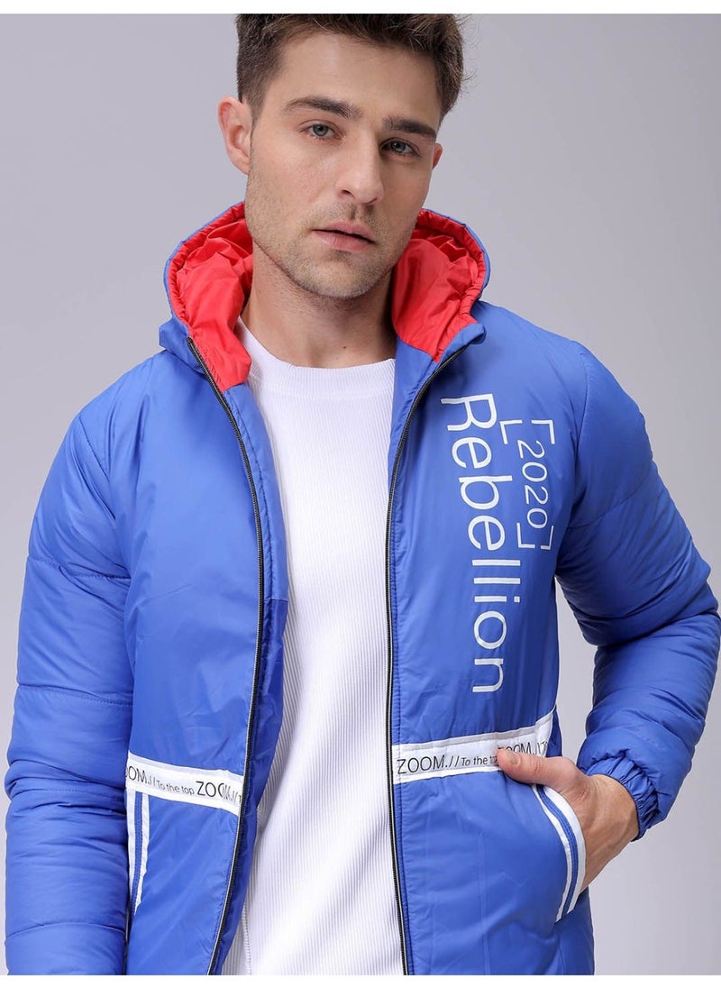 Mens Royal Blue Slim Fit Color Block Hooded Zipper Placket Side Pocket Winter Jacket - pzsku/Z9CFE73EC64061FA8BA3EZ/45/_/1734685882/3b2c68f3-2564-41f2-932d-56f708a16792