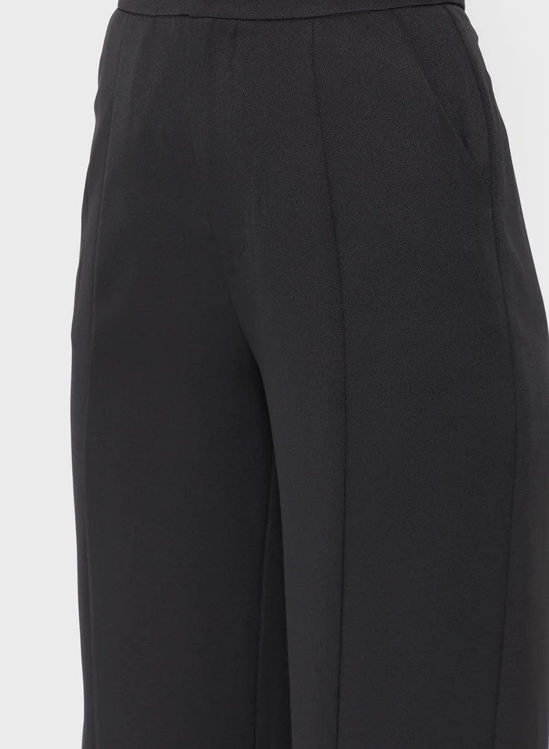 ELLA High Waisted Flared Pants With Slit
