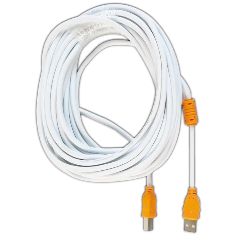 USB 2.0 Printer Cable Male to Male for Scanner, Printer HP, Canon, Dell, Epson, Lexmark, Xerox, Samsung White length (5M) - Image 1