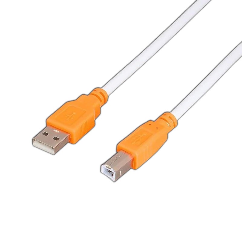 USB 2.0 Printer Cable Male to Male for Scanner, Printer HP, Canon, Dell, Epson, Lexmark, Xerox, Samsung White length (5M) - Image 2