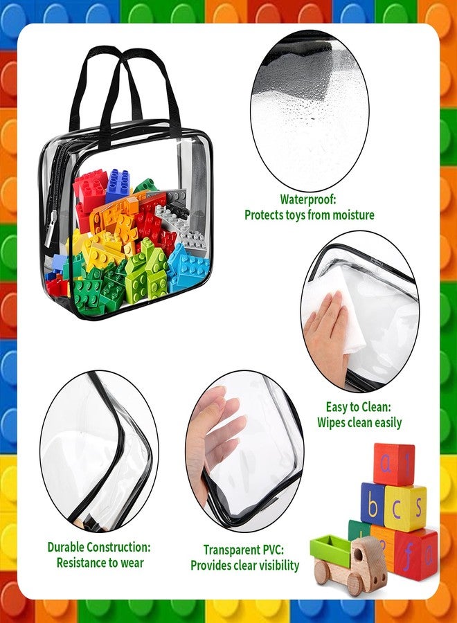 eggigi 12 Packs Clear Pvc Clear Hard Shell Zipper Case Toy Organizer Bags Toiletry Bags for Home Daily Storage, Toy Storage and Makeup Storage Bag - Image 2