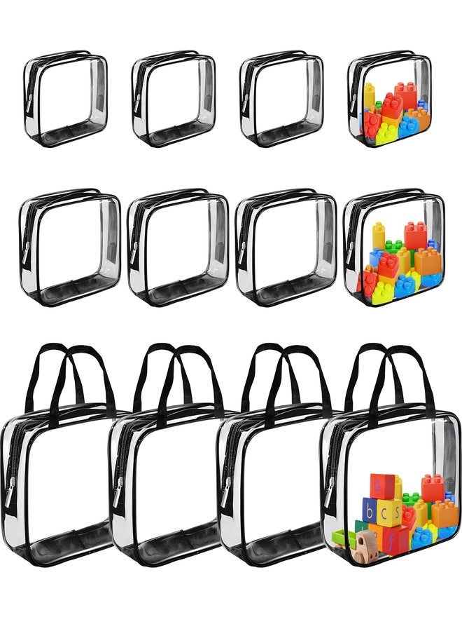 eggigi 12 Packs Clear Pvc Clear Hard Shell Zipper Case Toy Organizer Bags Toiletry Bags for Home Daily Storage, Toy Storage and Makeup Storage Bag - Image 1